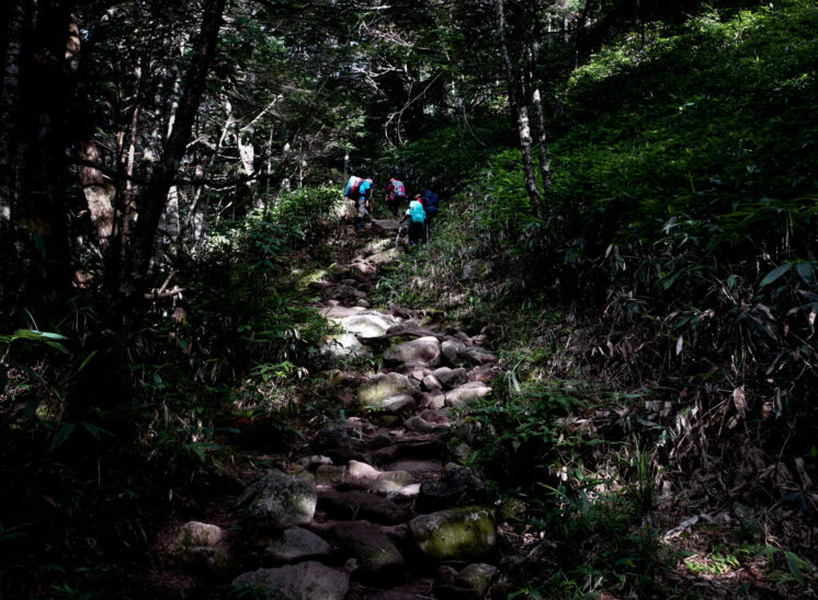 夏の常念山脈縦走登山