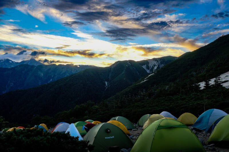 夏の常念山脈縦走登山