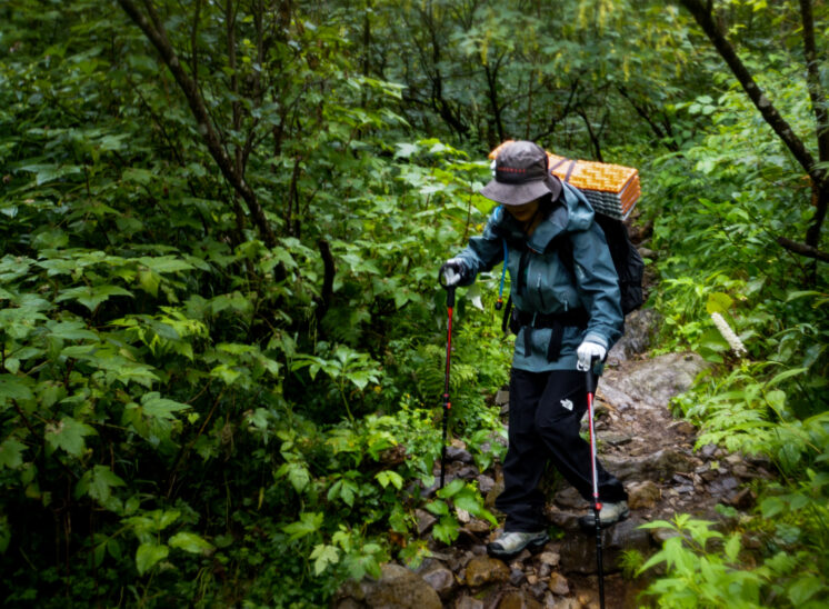 夏の常念山脈縦走登山